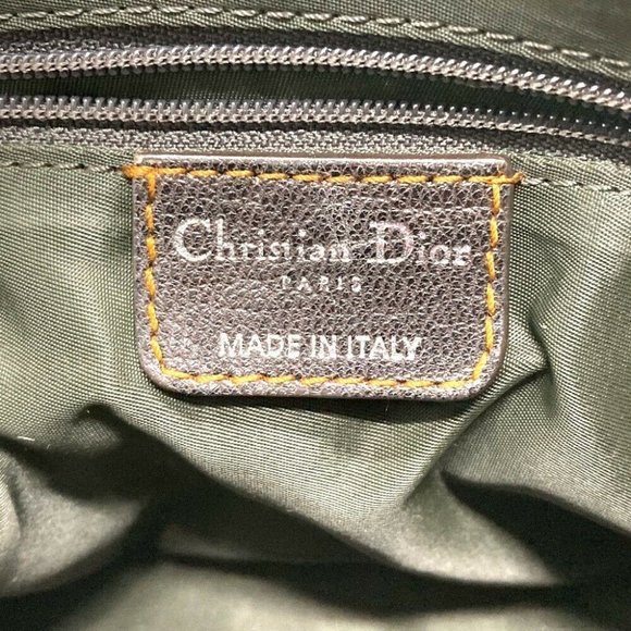 Authentic CHRISTIAN DIOR Trotter CD logo Vintage semi-shoulder Hand Bag Brown - Picture 11 of 12